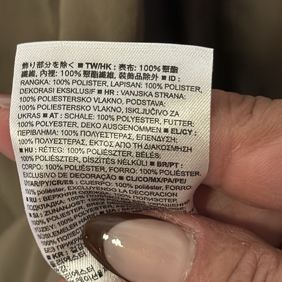 Banana Republic XS Olive Green dress long sleeve, tiny fraying at neck, see pic - Picture 7 of 7